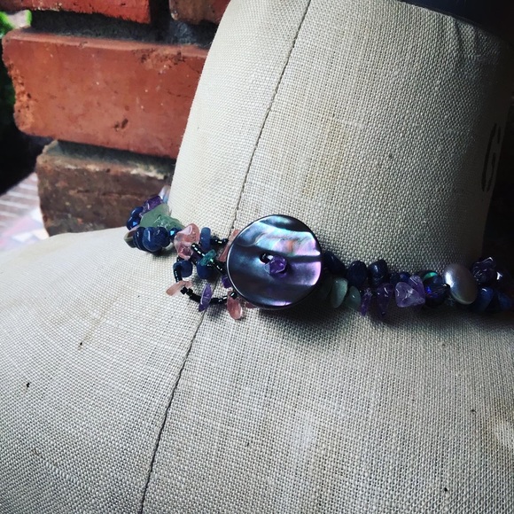 Handmade Summer Sunsets on the Patio Statement Necklace - Picture 14 of 16